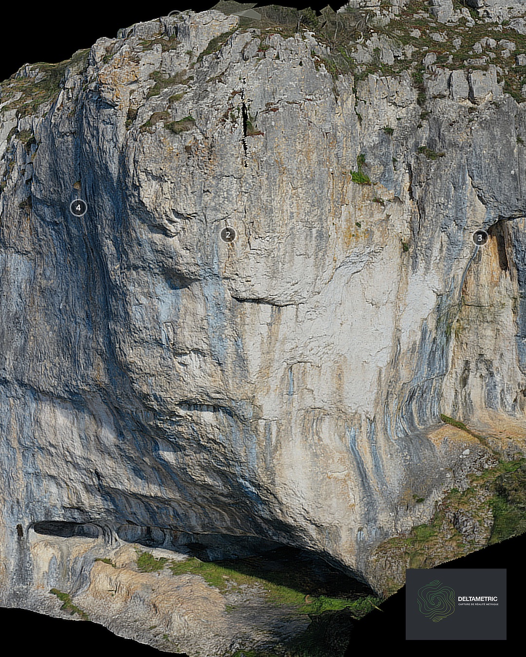 Affleurement rocheux Roche Chateau nuage de points photogrammetrie geosciences